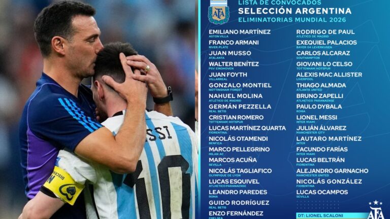 Con Messi confirmado, las 4 sorpresas de Scaloni en la lista de Argentina para enfrentar a Paraguay y Perú