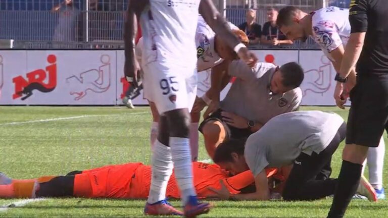 ¡Escándalo en Francia! Le explota un petardo al portero Mory Diaw del Clermont y se suspende el partido ante Montpellier