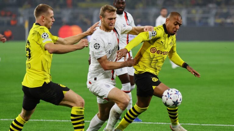 El Dortmund no aprovecha la localía ante el Milan y se hunde en la tabla
