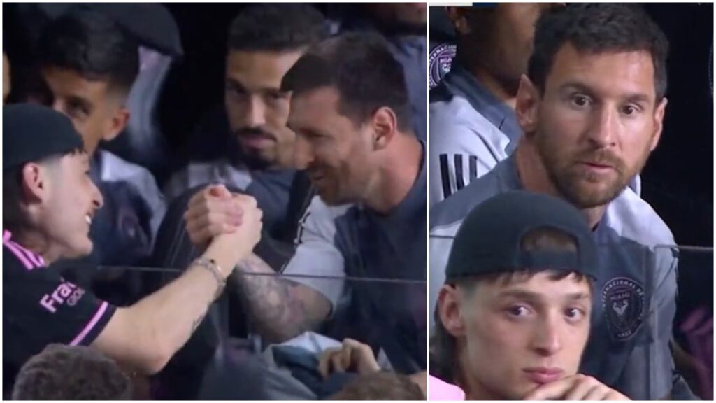 El encuentro entre Lionel Messi y Peso Pluma | Captura de pantalla