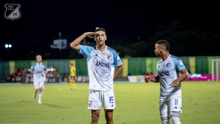 Detalles de la nostálgica celebración del canterano de Millonarios al anotar su primer gol