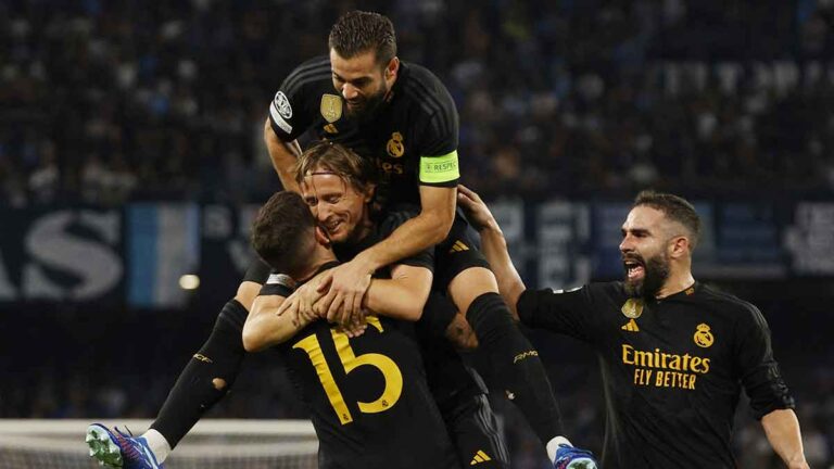 El Real Madrid sufre en Nápoles pero Federico Valverde sale al rescate