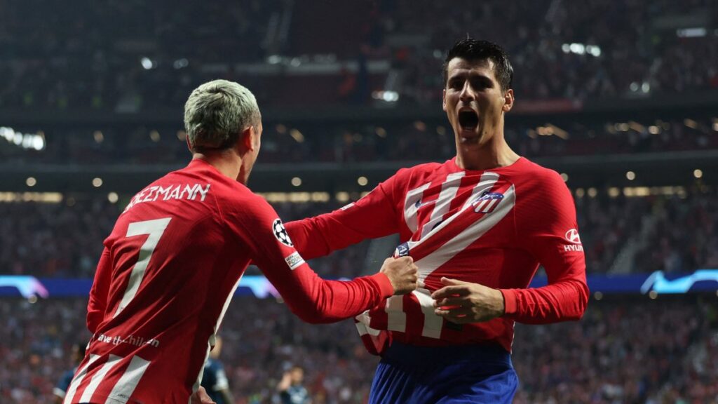 Los hombres de la noche en el Atlético de Madrid. Reuters.