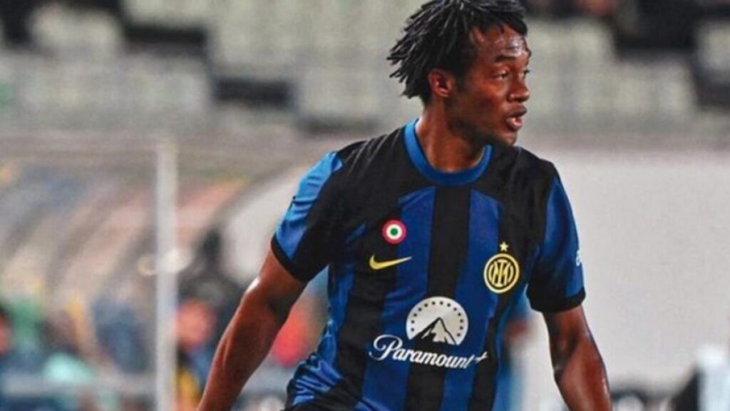 Juan Guillermo Cuadrado jugando con el Inter de Milán.