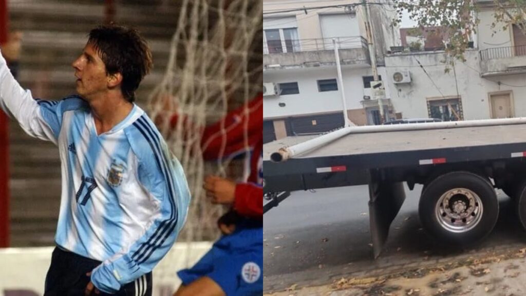 Un hincha compró el arco en el que Messi hizo su primer gol con Argentina.