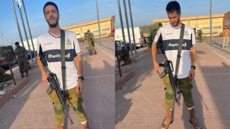 “Me vine a la guerra con el mate, el arma y la casaca del Lobo”: Natan de Leo, el argentino hincha de Gimnasia llamado a combatir por Israel