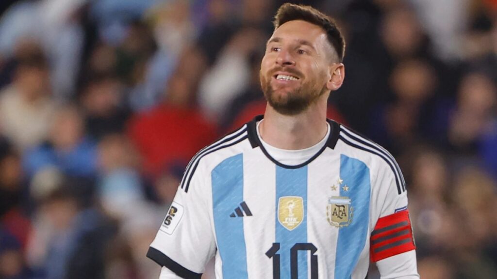 Messi, durante el duelo con Paraguay.