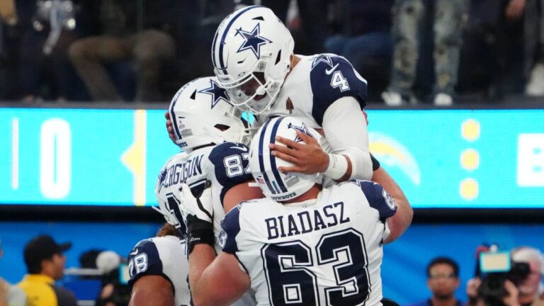Cowboys derrota a Chargers con un gol de campo de Brandon Aubrey en el cierre de la Semana 6 de la NFL