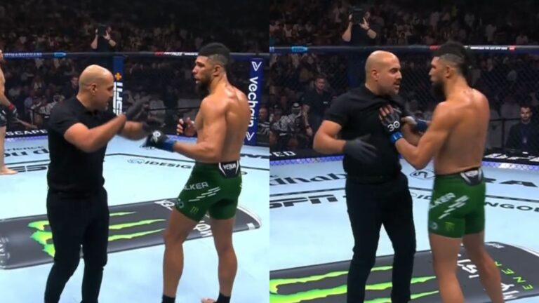 Dana White explota por la detención médica en la pelea de Ankalaev vs Walker tras un rodillazo polémico