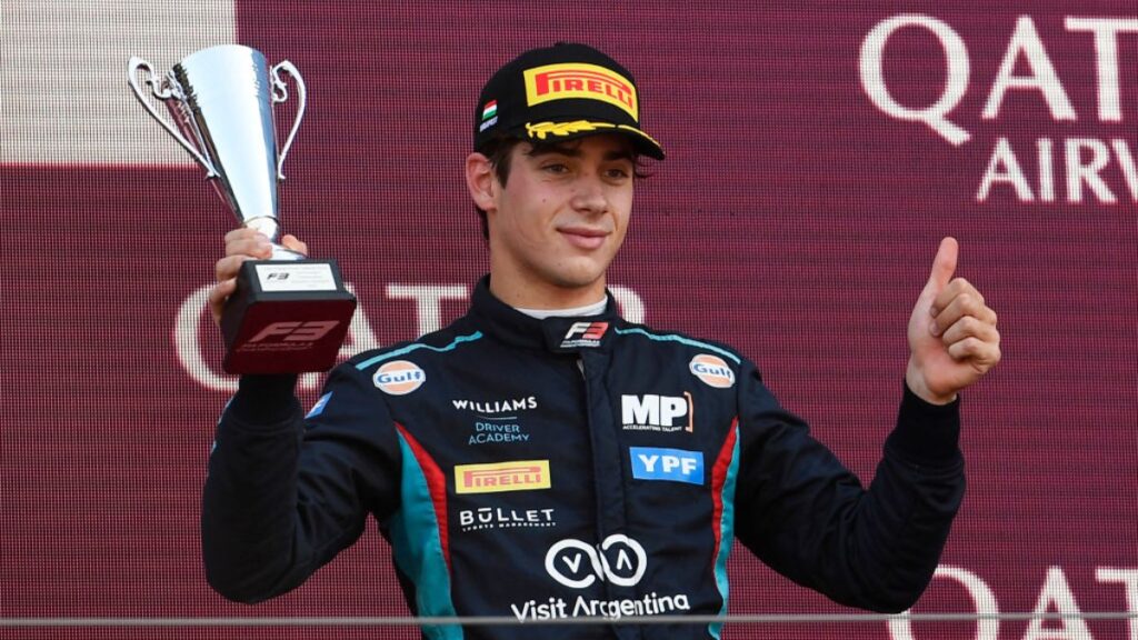 Franco Colapinto dirá presente en la Fórmula 2 en 2024