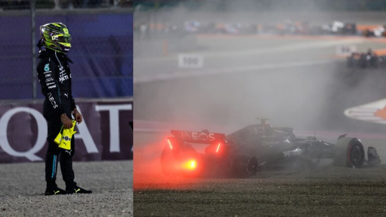 ¡Desastre para Mercedes! Russell y Hamilton se estrellan en la primera curva; Checo Pérez respira en el segundo lugar del campeonato