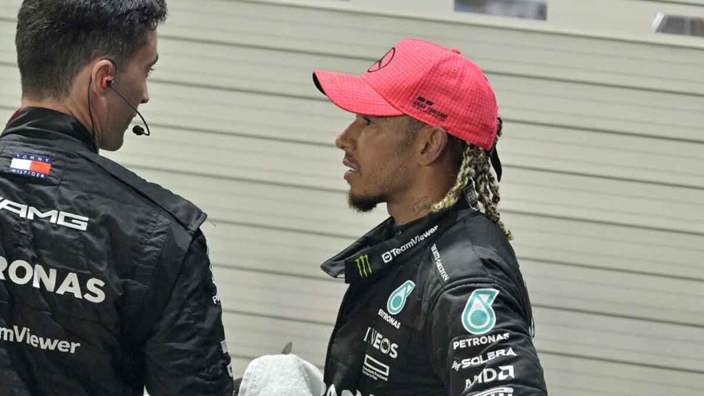 Lewis Hamilton no pudo terminar el GP de Qatar. Reuters