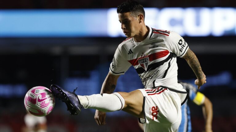 James Rodríguez brilla con dos asistencias en la goleada de Sao Paulo sobre Gremio