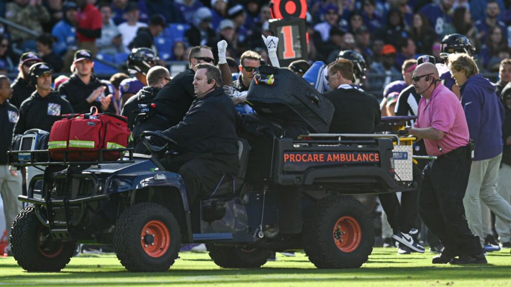 El regresador de los Ravens sale lesionado | Tommy Gilligan-USA TODAY Sports