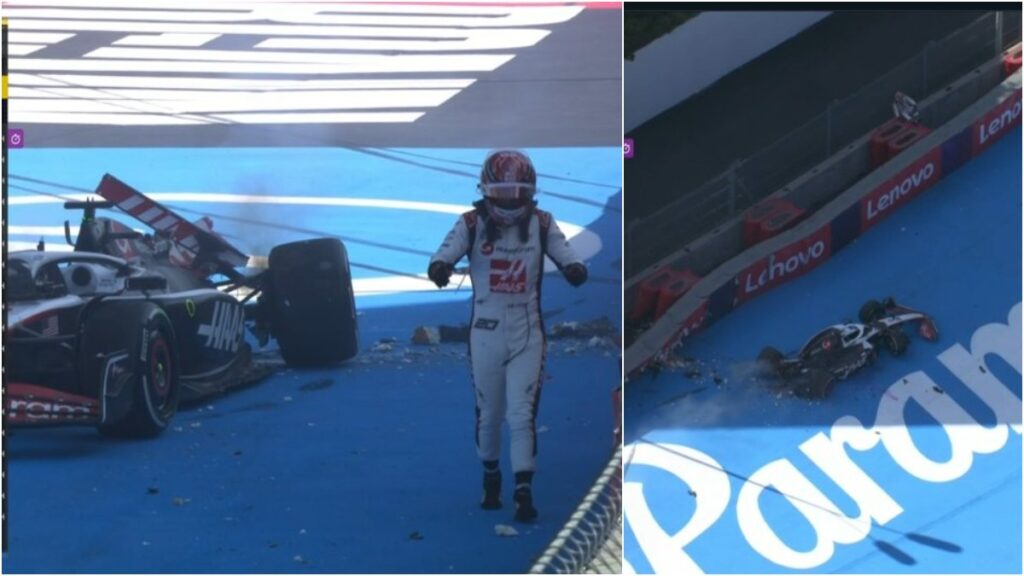 Kevin Magnussen sufre un fuerte choque en el Gran Premio de México