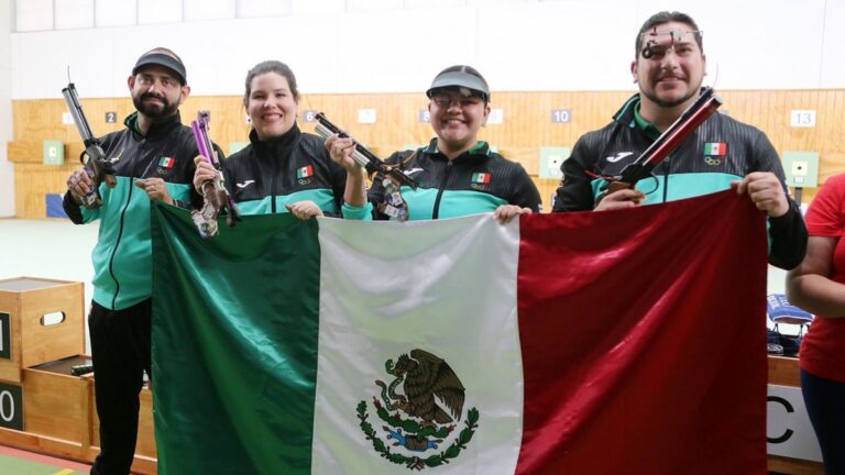 México hace el 1-2 en pistola de aire 10m por equipo mixto en Santiago 2023