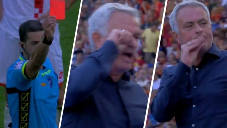 ¡El show de Mourinho! El portugués fue expulsado tras hacer gestos de llorar y hablar de más al técnico del Monza