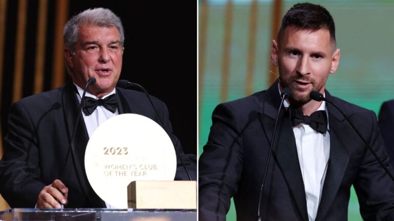 Lionel Messi niega que haya platicado con Joan Laporta al final de la gala del Balón de Oro 2023