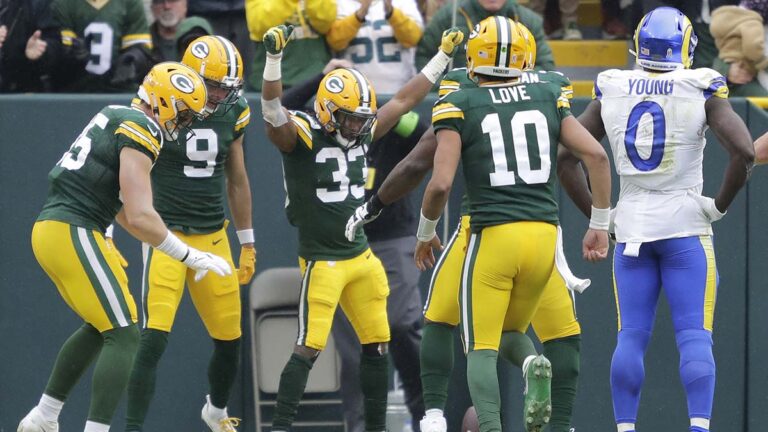 Packers y Jordan Love se salvan y vencen a los Rams pese a festival de errores