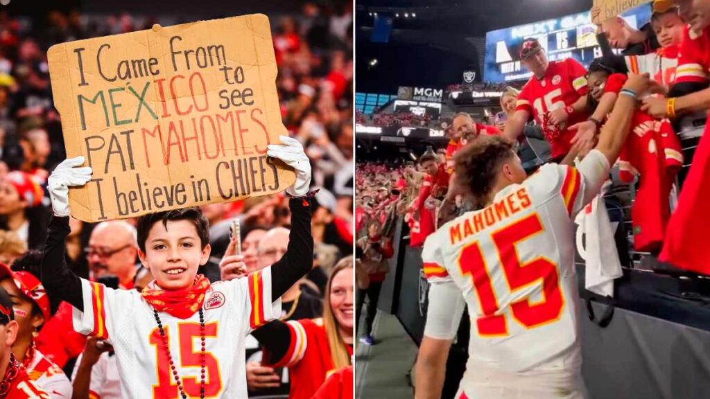 Niño mexicano se lleva los guantes de Mahomes