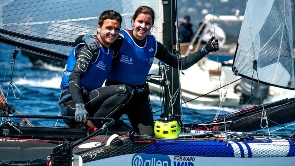 Mateo Majdalani y Eugenia Bosco tuvieron excelentes actuaciones en Santiago 2023 | Foto: @majdalanibosco.sailing