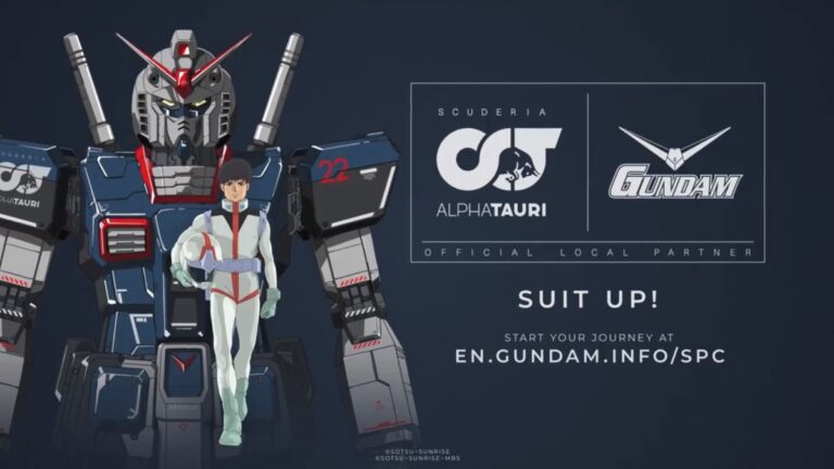 Gundam patrocinará a Yuki Tsunoda y Scuderia AlphaTauri en el Gran Premio de Las Vegas