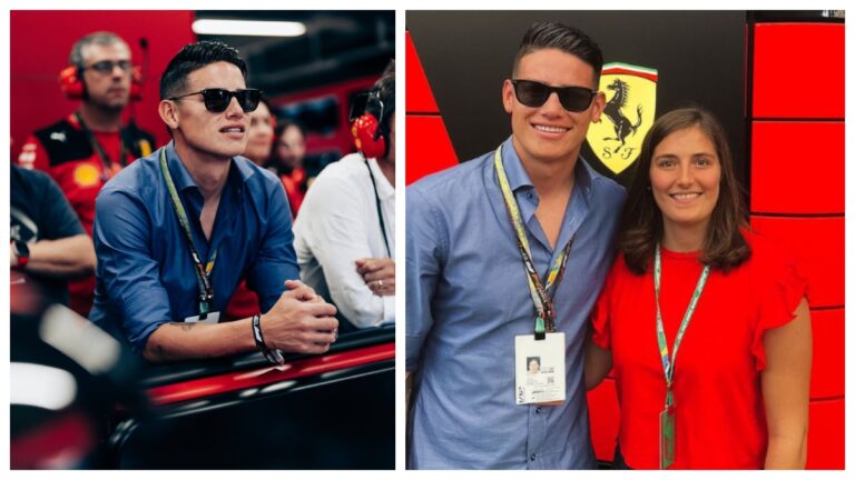 Así fue la visita de James Rodríguez a la Fórmula 1 en Sao Paulo: enlace con Ferrari y encuentro con Tatiana Calderón