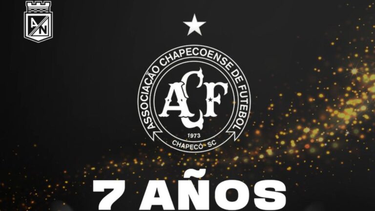El sentido mensaje de Atlético Nacional siete años después de la tragedia del Chapecoense