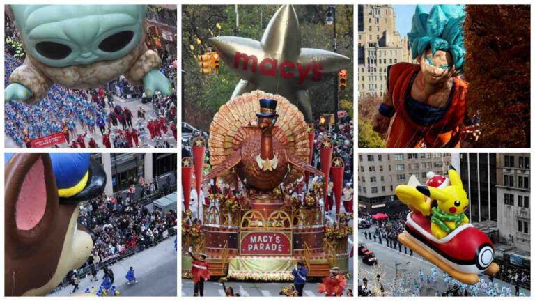 Las mejores imágenes del Macy’s Thanksgiving Day Parade en Nueva York: Pikachú, Baby Yoda, Gokú, Minions, Snoopy, Santa Claus…