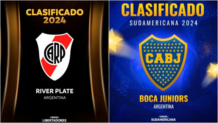 Qué equipos argentinos clasificaron a la Copa Libertadores 2024 y Copa Sudamericana 2024