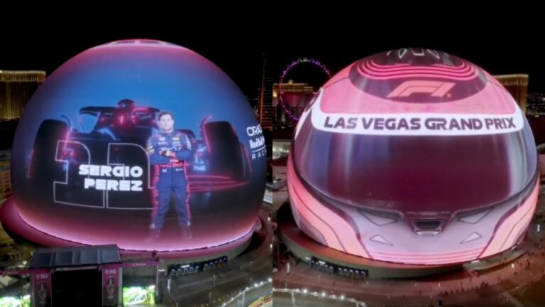 La Esfera de Las Vegas se ‘convierte’ en un casco de Fórmula 1