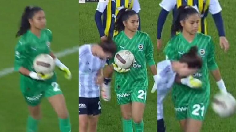 ¿Es válido? Jugadora le saca el balón a una portera y marca insólito gol en el Clásico de Turquía femenil
