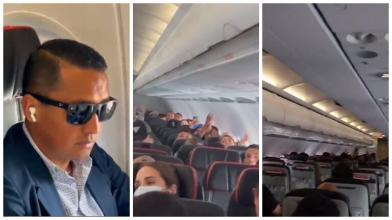 “Queremos felicitarlo por el regalo a México”, así reciben aficionados hondureños al árbitro Iván Barton en el avión