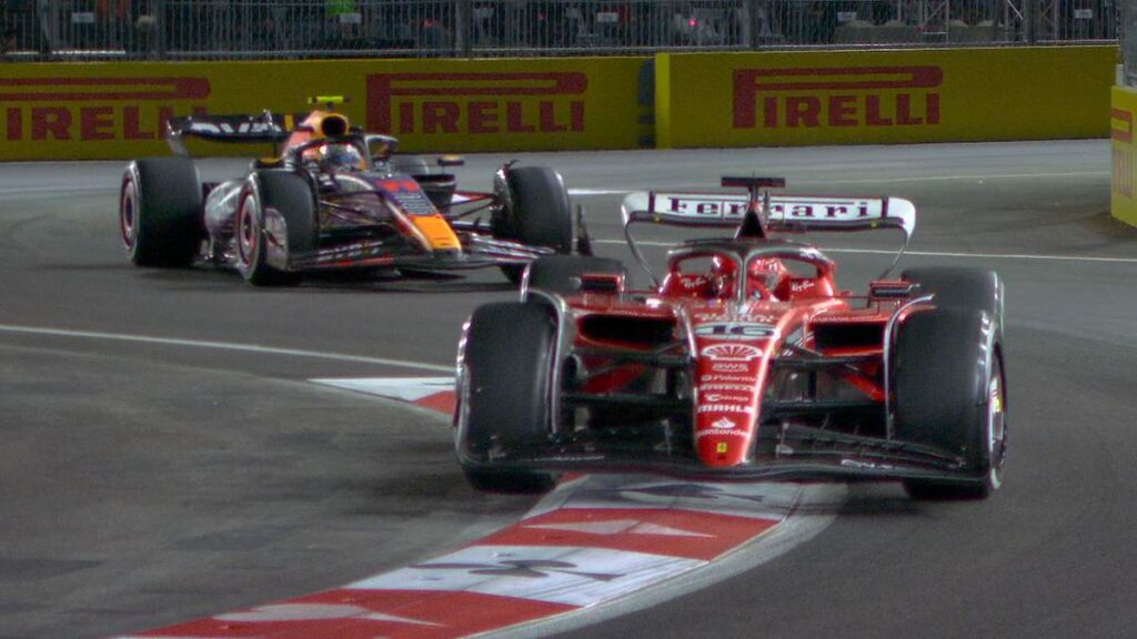 Checo Pérez y Max Verstappen superan a Charles Leclerc
