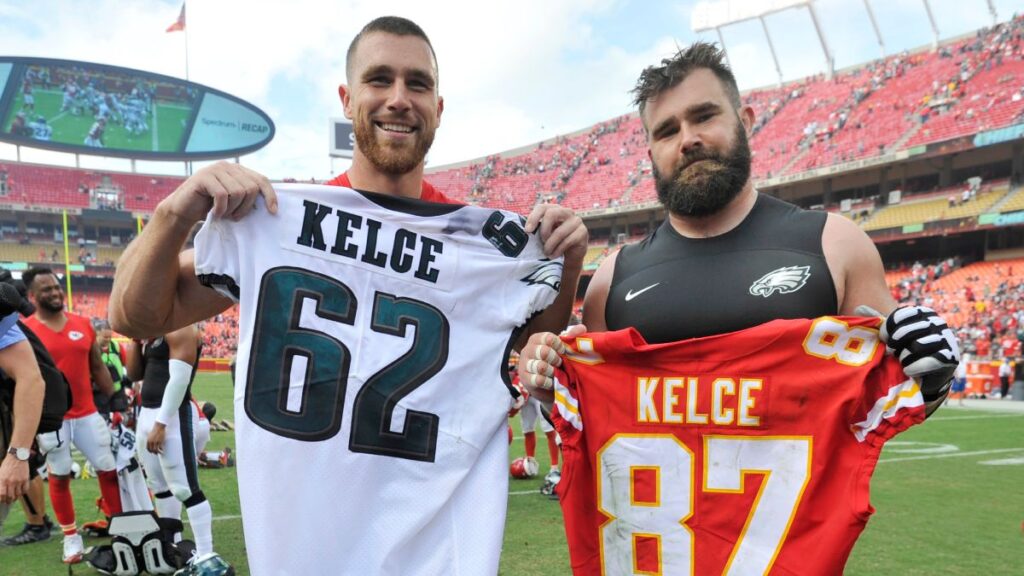 Los Kelce acaparan los reflectores | AP Photo/Ed Zurga