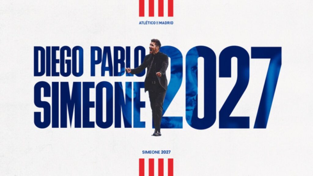 ¡La leyenda continúa! Cholo Simeone extiende su vínculo con el Atlético de Madrid hasta 2027