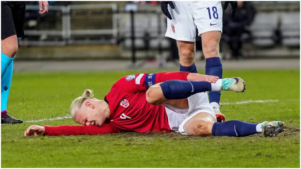 La terrible lesión de Erling Haaland con Noruega | Reuters; Braut