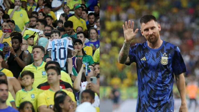 Lionel Messi es ovacionado por la afición brasileña en Maracaná