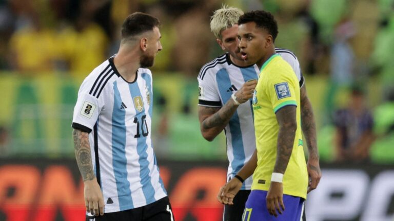 Lionel Messi y Rodrygo casi llegan a los golpes en el Brasil vs Argentina