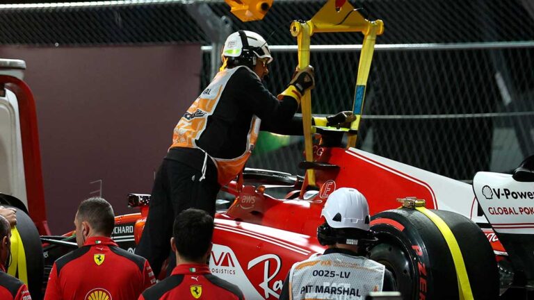 La Práctica 1 del Gran Premio de Las Vegas termina abruptamente tras un problema en la pista