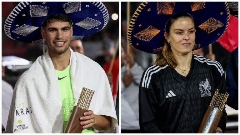 Carlos Alcaraz y María Sakkari dan cátedra en la Plaza México y se coronan en el TennisFest 2023
