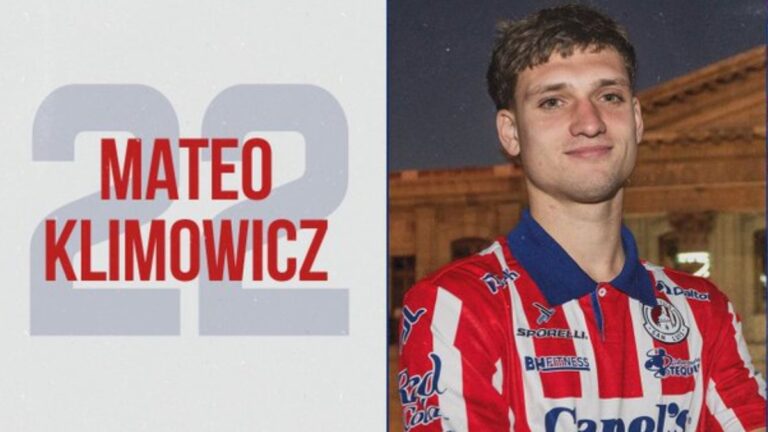 Atlético San Luis valida la opción de compra por Mateo Klimowicz