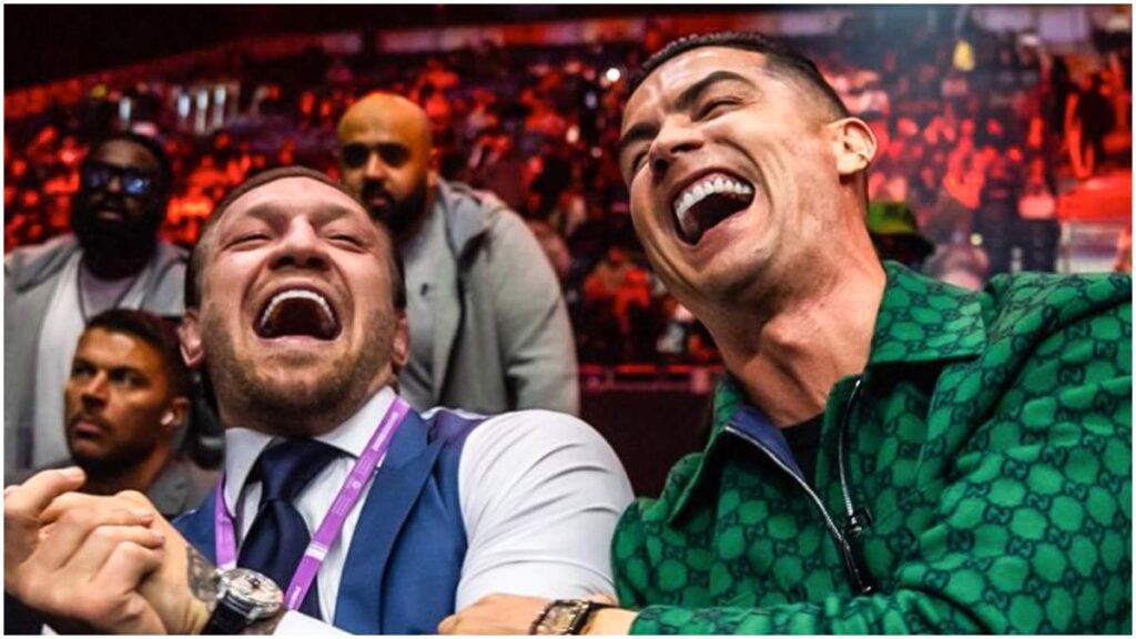 Cristiano Ronaldo y Conor McGregor presentes en Day of Reckoning | X:@boxingontnt