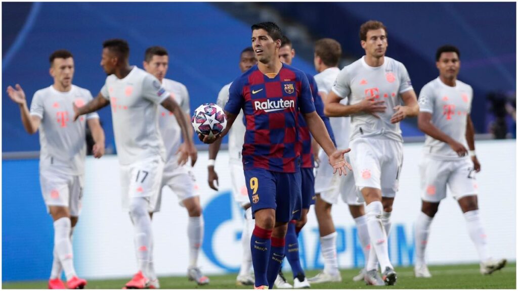 Luis Suárez en la humillación de 8-2 del Bayern al Barcelona | AP