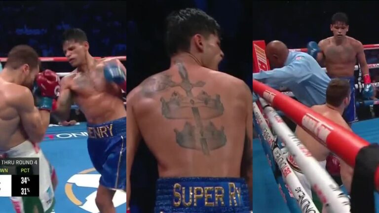 A Ryan Garcia se le indigesta Oscar Duarte, pero noquea al mexicano en su regreso al ring