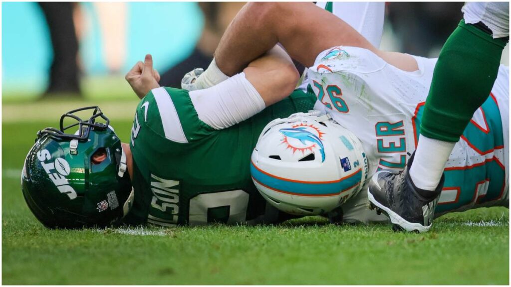 Zach Wilson sufre una lesión en la cabeza | Reuters; Navarro-USA TODAY Sports