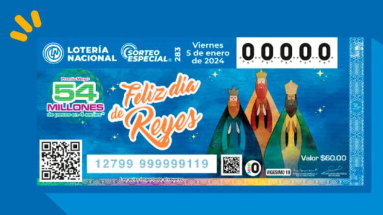 Gran Sorteo Especial de Reyes 283: Resultados de la Lotería Nacional y premio mayor del viernes 5 de enero