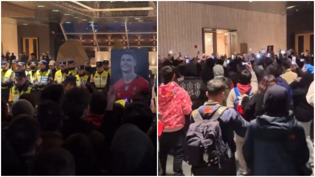 Aficionados en China invaden hotel de Cristiano Ronaldo | Captura de Pantalla