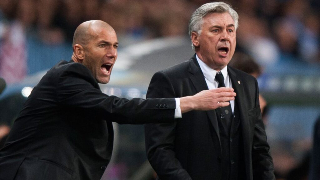 Zidane y Ancelotti, los segundos técnicos más ganadores en la historia del Real Madrid