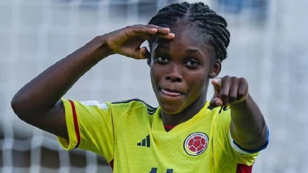 Linda Caicedo con la Selección Colombia.